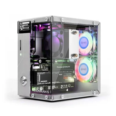 Gehäuse Sunfounder PIRONMAN5 Transparent Acryl OLED RGB NVMe Raspberry Pi 5