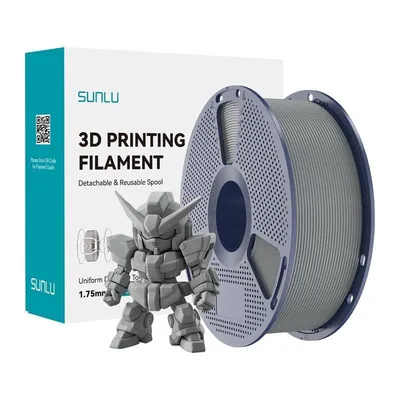 Filament PLA+ Sunlu PLA+ 2.0 Grau 1,75 mm Hohe Fließfähigkeit Langlebig