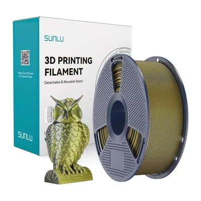 Filament PLA+ Silk Sunlu PLA+ Silk DC B Go Schwarz und Gold 1,75 mm