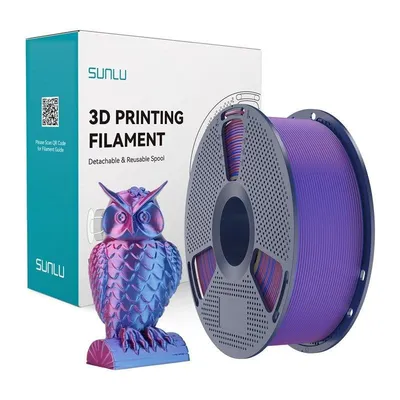 Filament PLA+ Silk Sunlu PLA+ Silk DC R Blu 1,75 mm Mehrfarbig Seidig