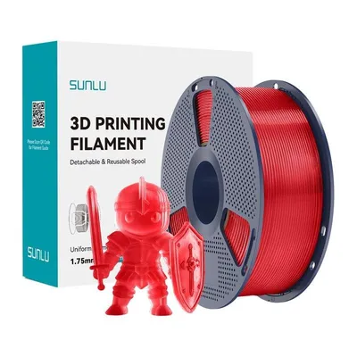 Filament PLA+ Sunlu PLA+ TR Transparent Rot 1,75 mm Hohe Haltbarkeit