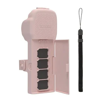 Hülle Sunnylife für Osmo Pocket 3 rosa mit Riemen und Schnur