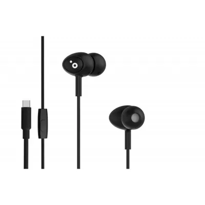 Auriculares Sunstech con Cable USB-C Micrófono Negro 155 g