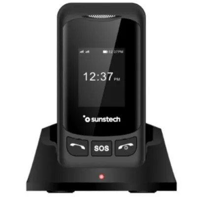 Mobiltelefon Sunstech CELT26 Schwarz Dual SIM 4G Doppelbildschirm SOS