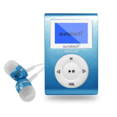 MP3-Player Sunstech Dedalo III 8GB Blau mit FM-Radio und Sprachaufnahme