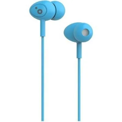 Sunstech Pops Kopfhörer mit Kabel, 3,5 mm Klinke, integriertes Mikrofon, In-Ear, blau