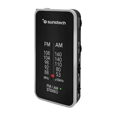 Sunstech RPC6SL Tragbares Radio, Schwarz