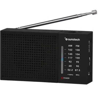 Radio Sunstech RPS412 Tragbar Schwarz AM FM 2" Lautsprecher Kopfhöreranschluss