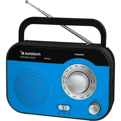 Sunstech RPS560BL Tragbares Analogradio, Blau