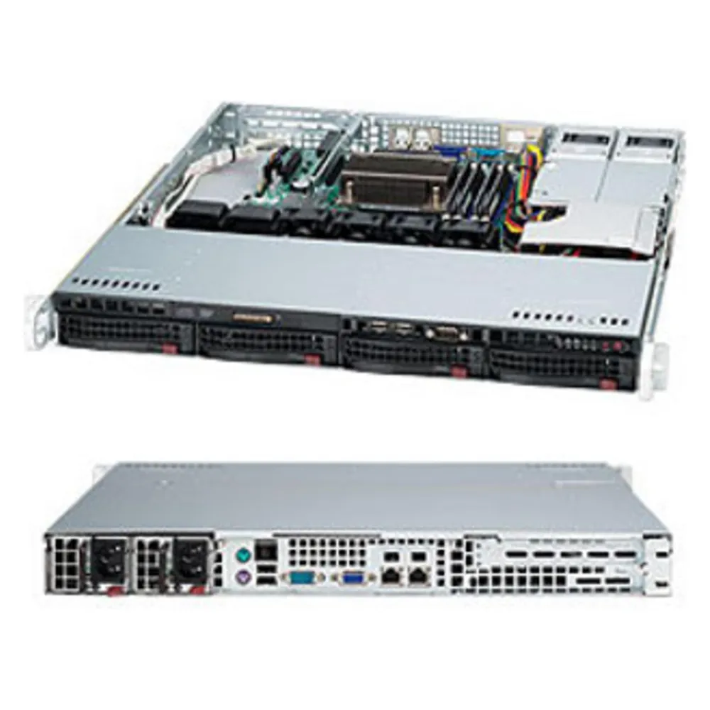 Server Supermicro CSE813MFTQC-R407CB 1U 4 Bays 4 Luefter 400W Platinum
