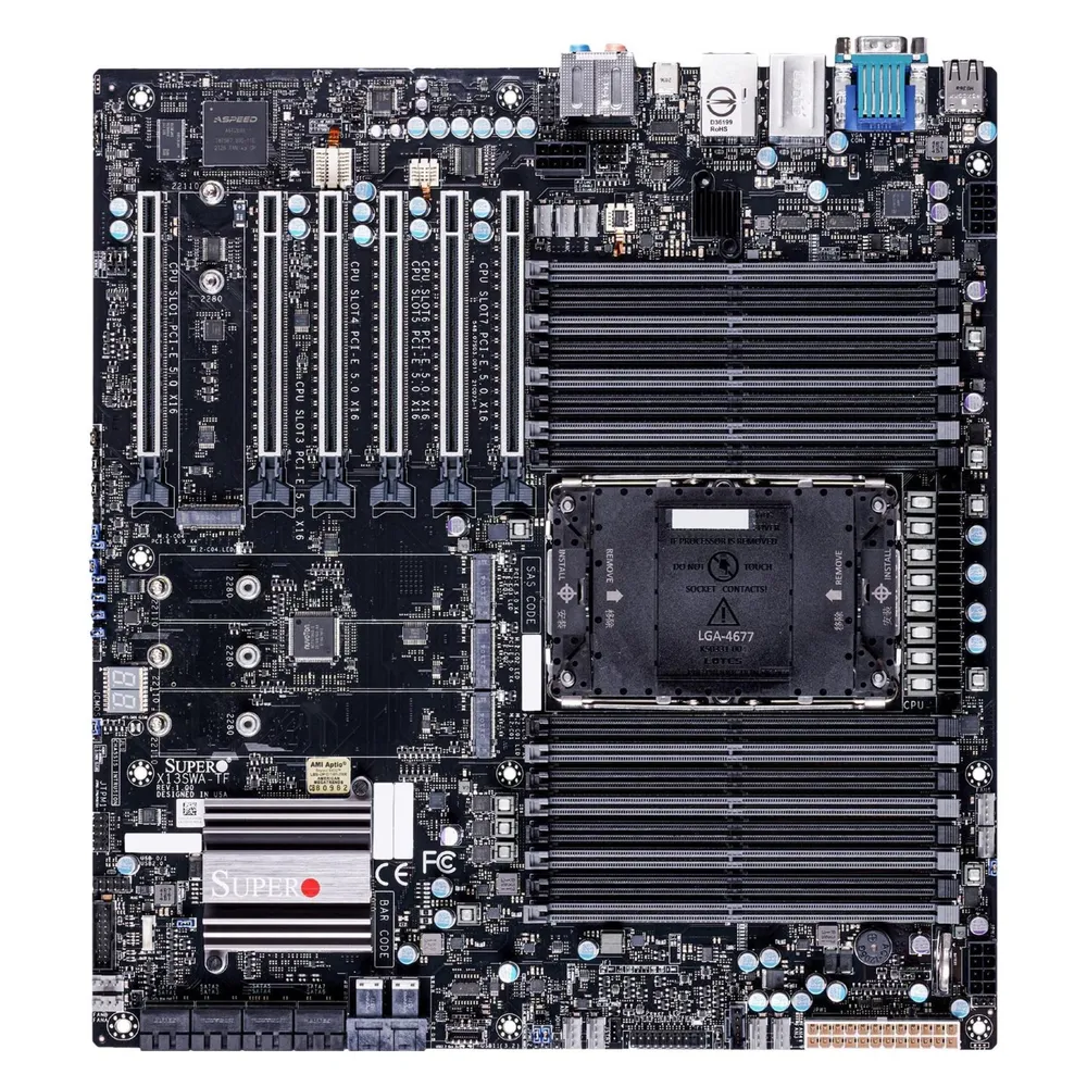 Motherboard Supermicro MBD-X13SWA-TF W790 LGA4677 DDR5 Extended ATX 10GbE RAID