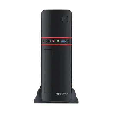 SUPRA GAMING F500 Slim Micro ATX Gehäuse mit SFX 500W Netzteil, USB 3.0 & Audio HD