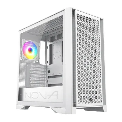 Gehäuse SUPRA GAMING Nova ATX Weiß USB-C Hochleistungs-Luftstrom