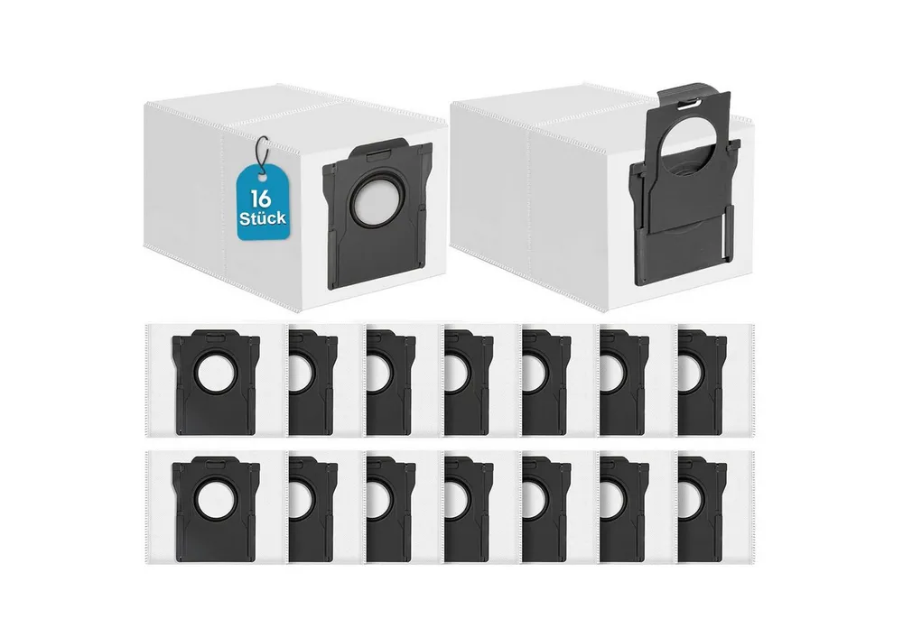 SURFOU Staubsaugerbeutel 16 Staubbeutel für Dreame S40/X40 Pro/L40s Pro Ultra, Mova P50/P10, 4-lagig, staubdicht, für Haustier & Allergiker, Ersatz Zubehör