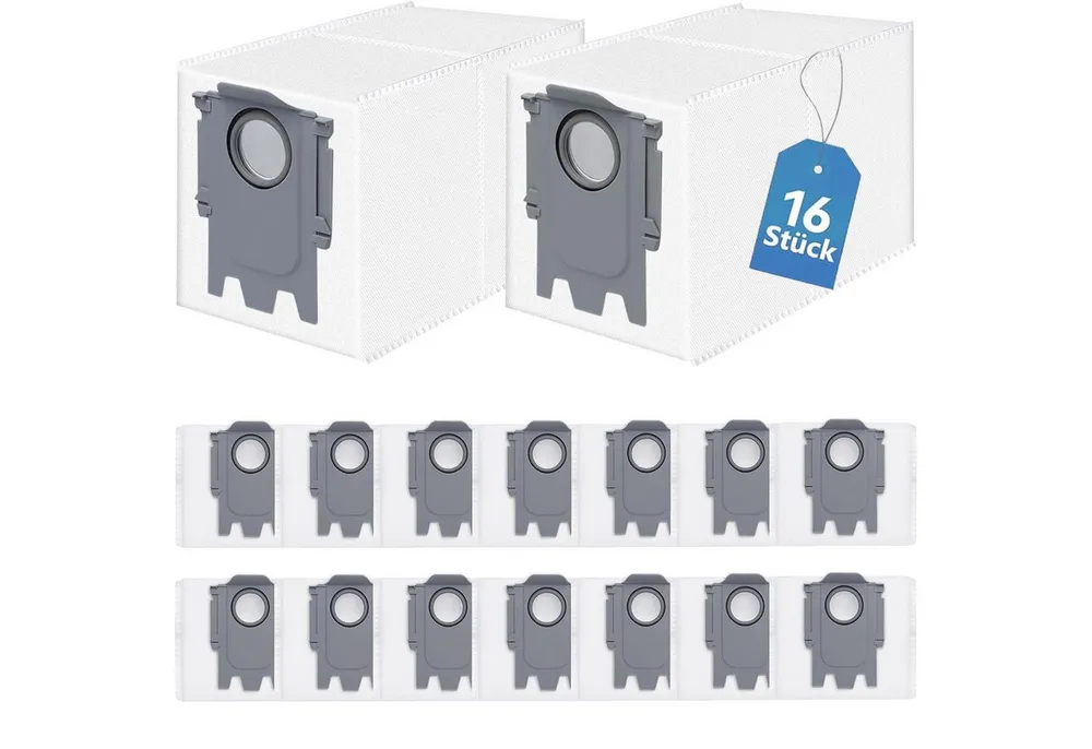 SURFOU Staubsaugerbeutel 16er Pack Staubsaugerbeutel für Roborock Qrevo & Saros, 3L Kapazität, kompatibel mit Qrevo Pro/Master/Curv/Slim/S8 MaxV Ultra