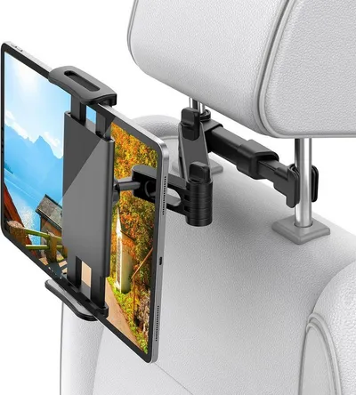SURFOU Tablet-Halterung Tablet Halter Kopfstütze-Ausziehbare KFZ-Kopfstützenhalterung für iPad, (Tablet Halterung Auto, 360° drehbar, Tablet Halter Kopfstütze - Ausziehbare KFZ-Kopfstützenhalterung für iPad iPhone Serie/Samsung Galaxy Tabs/Kindle Fire HD/Switch usw., 1-tlg., für 4,4-11 Zoll Geräte, Kopfstütze KFZ Halterung Universal, Um 360 Grad Drehbare Ausziehbare Halterungen)