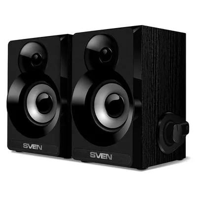 Lautsprecher Sven PC USB 6W mit Steuerung und kompakter Holzoptik