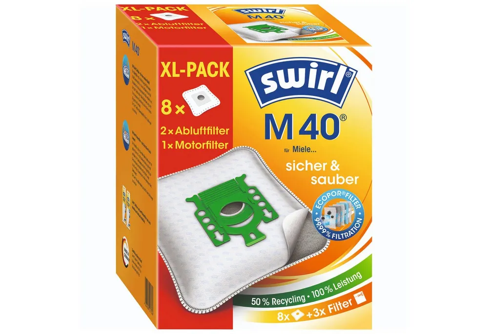Swirl Staubsaugerbeutel M 40 EcoPor XL