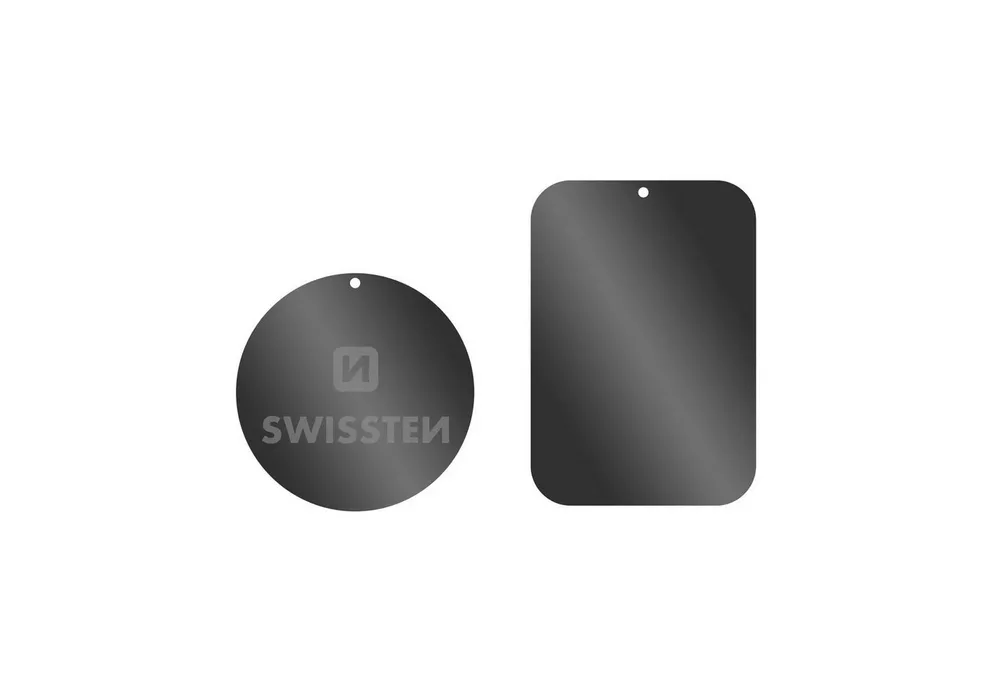SWISSTEN Handy-Halterung Metallplatten für Magnethalterungen 2 Platten mit 3M-Kleber