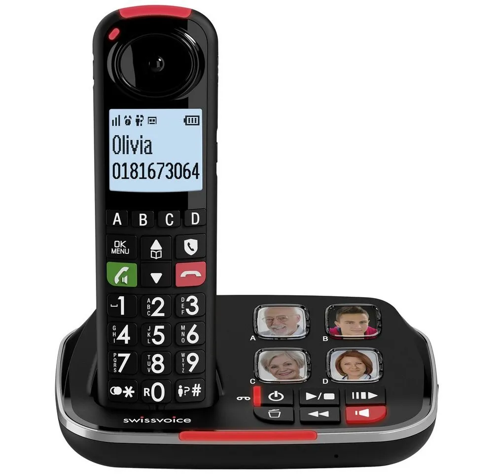 Swissvoice SwissVoice Xtra 2355 Schnurloses Seniorentelefon Anrufbeantworter, Fot Seniorentelefon