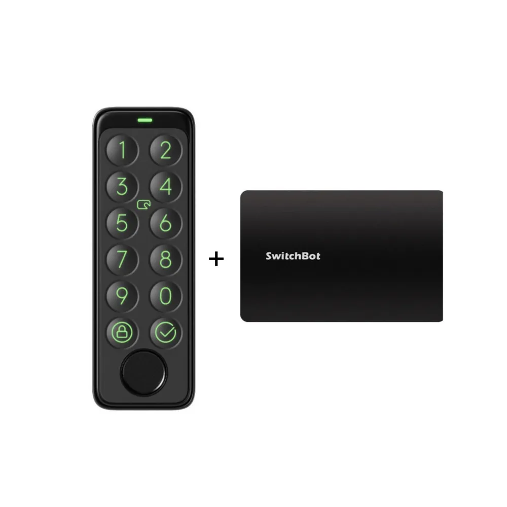 SwitchBot Keypad Touch - Smartes Tastenfeld + SwitchBot Card - Schwarz