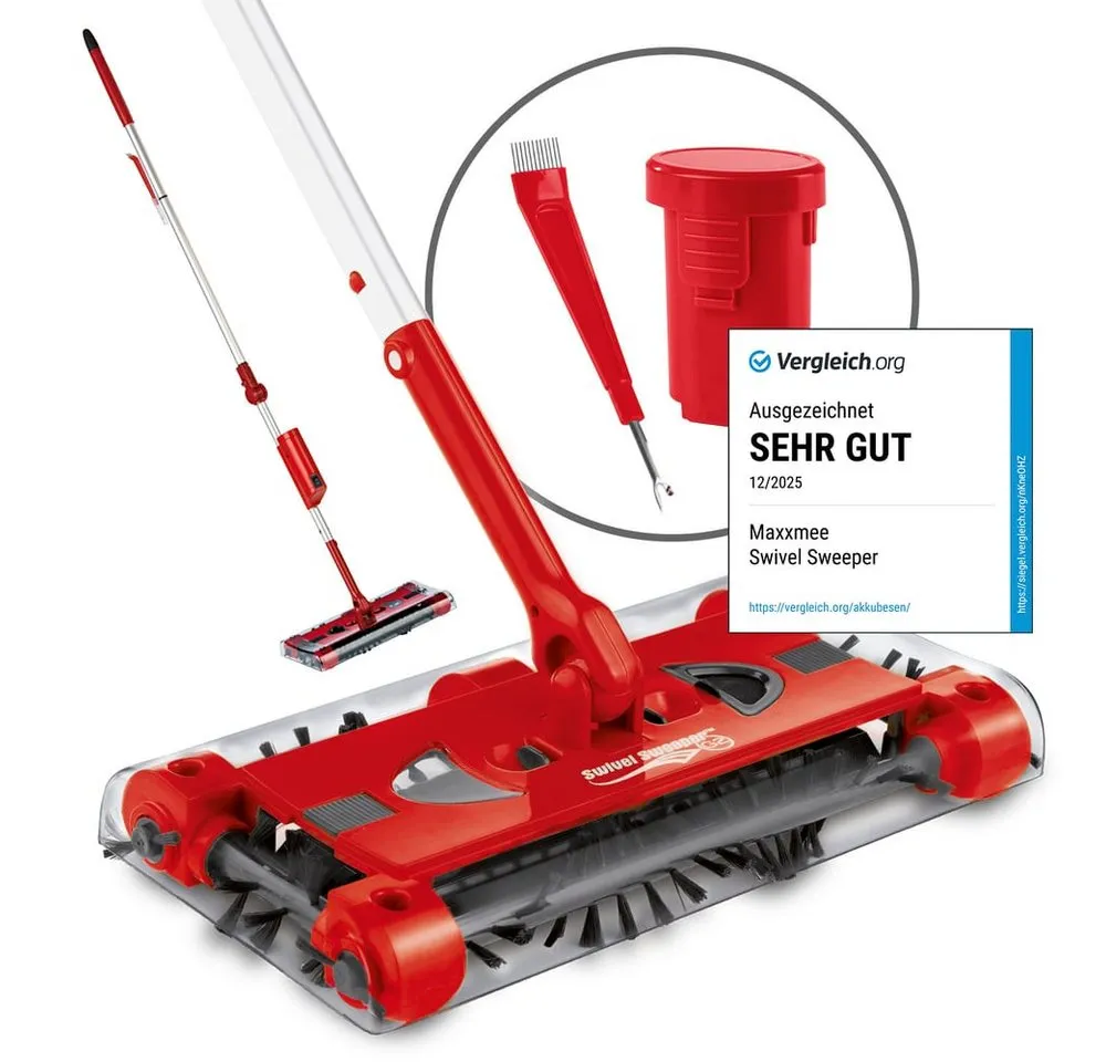 Swivel Sweeper Akkubesen G 2, 15 W, mit Beutel, mit Knickgelenk max. Flexibilität Boden Fliesen Laminat säubern