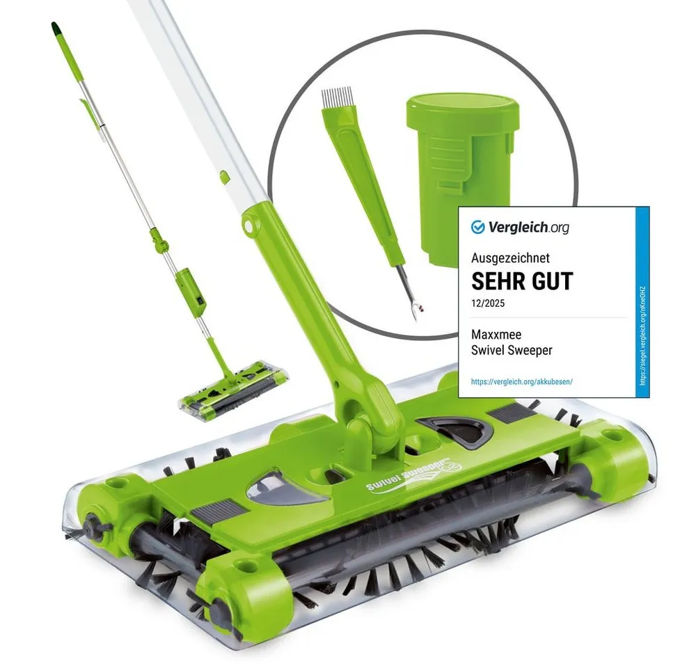 Swivel Sweeper Akkubesen G 2, 15 W, mit Beutel, mit Knickgelenk max. Flexibilität Boden Fliesen Laminat säubern