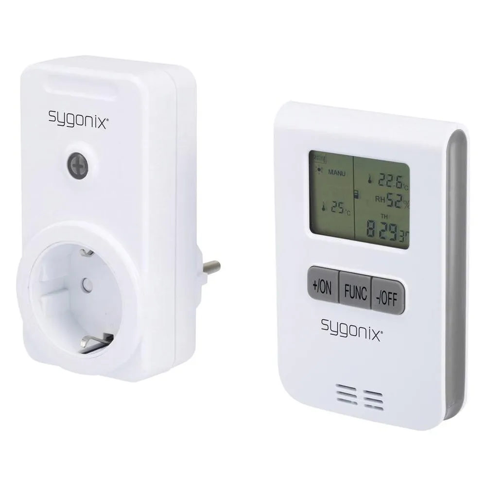 Sygonix RS2W Funk-Heizungssteuerung-Set Zwischenstecker Schaltleistung (max.) 3500 W Reichweite max. (im Fre