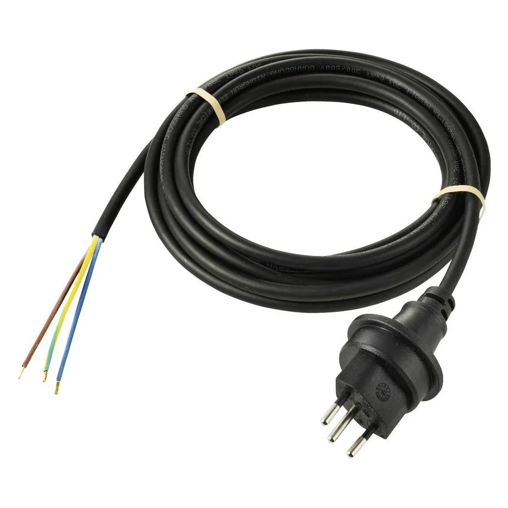 Sygonix SY-5768436 Strom Netzkabel Schwarz 5 m witterungsbeständig