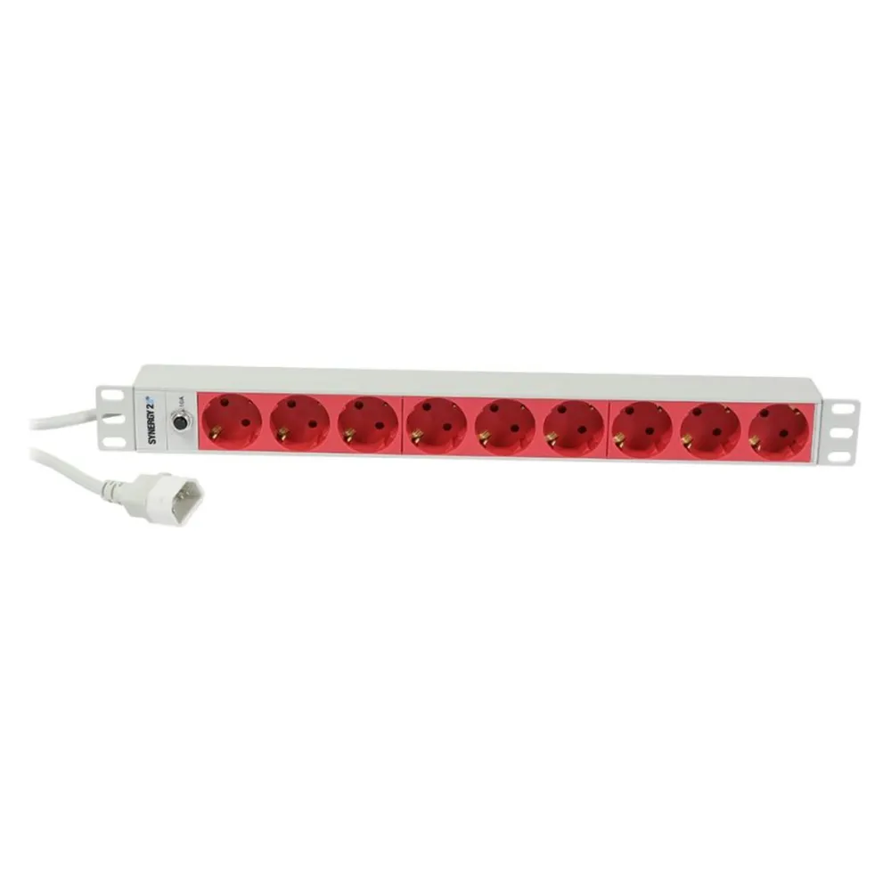 Synergy 21 ALLNET 19"zbh. Steckdosenleiste, 9xDosen(CEE7)->Kaltgeräte (Stecker,C14)
