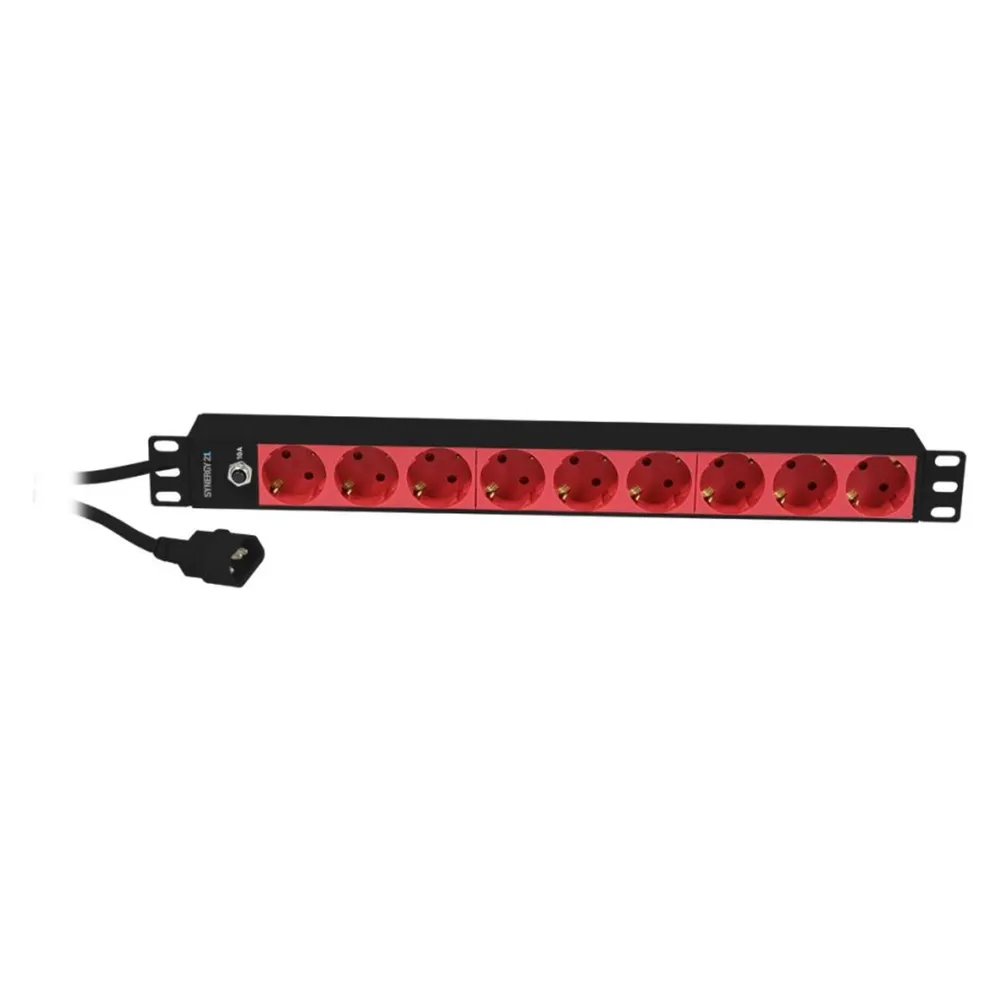 Synergy 21 ALLNET 19"zbh. Steckdosenleiste, 9xDosen(CEE7)->Kaltgeräte (Stecker,C14)