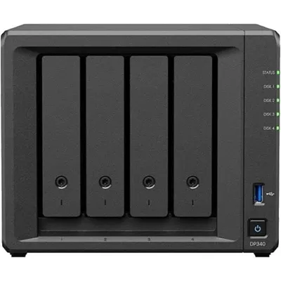 Synology NAS 16 GB AMD R1600 4-Bay SATA 10GbE Desktop Schwarz Dual RJ-45 RAID