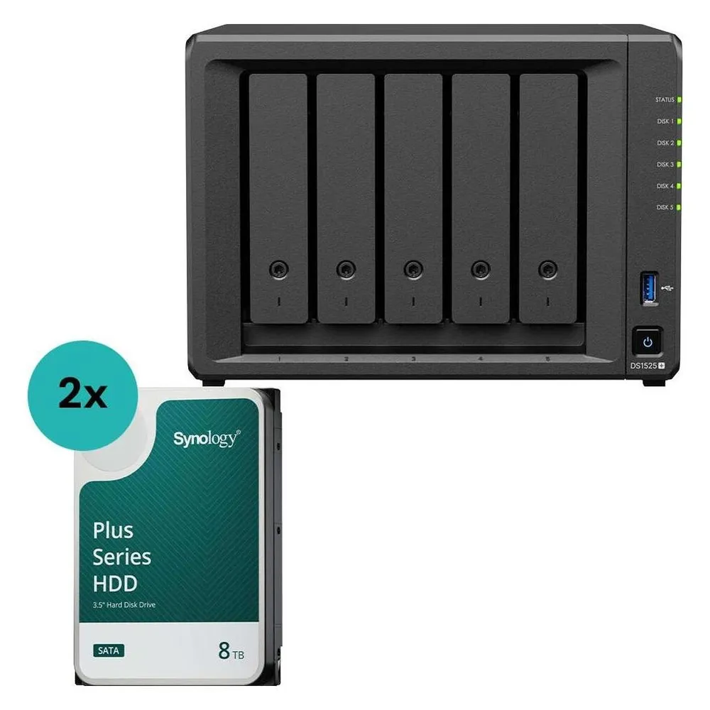 Interne NAS-Festplatte Synology 16TB SATA 3,5" DS1525+ Hot Swap