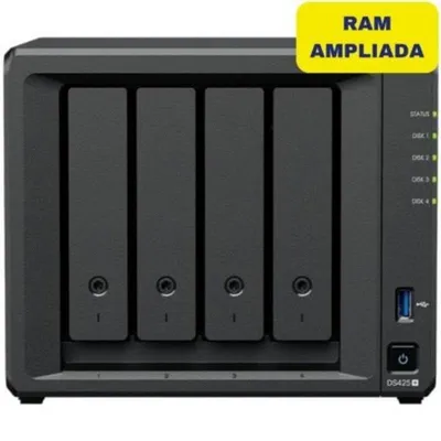 NAS Synology DS425 Plus 4-Bay 80TB 2.5GbE DDR4 M.2 NVMe Tower