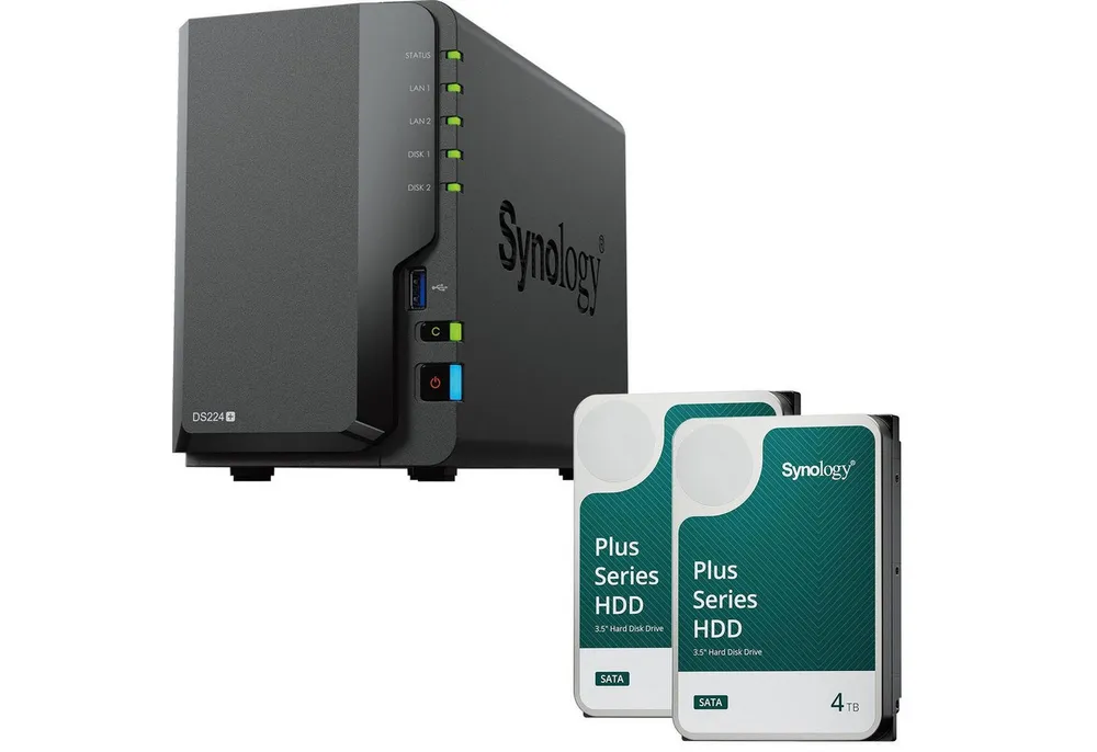 Synology DS224+ & HAT3300-4T HDD-NAS-Festplatte