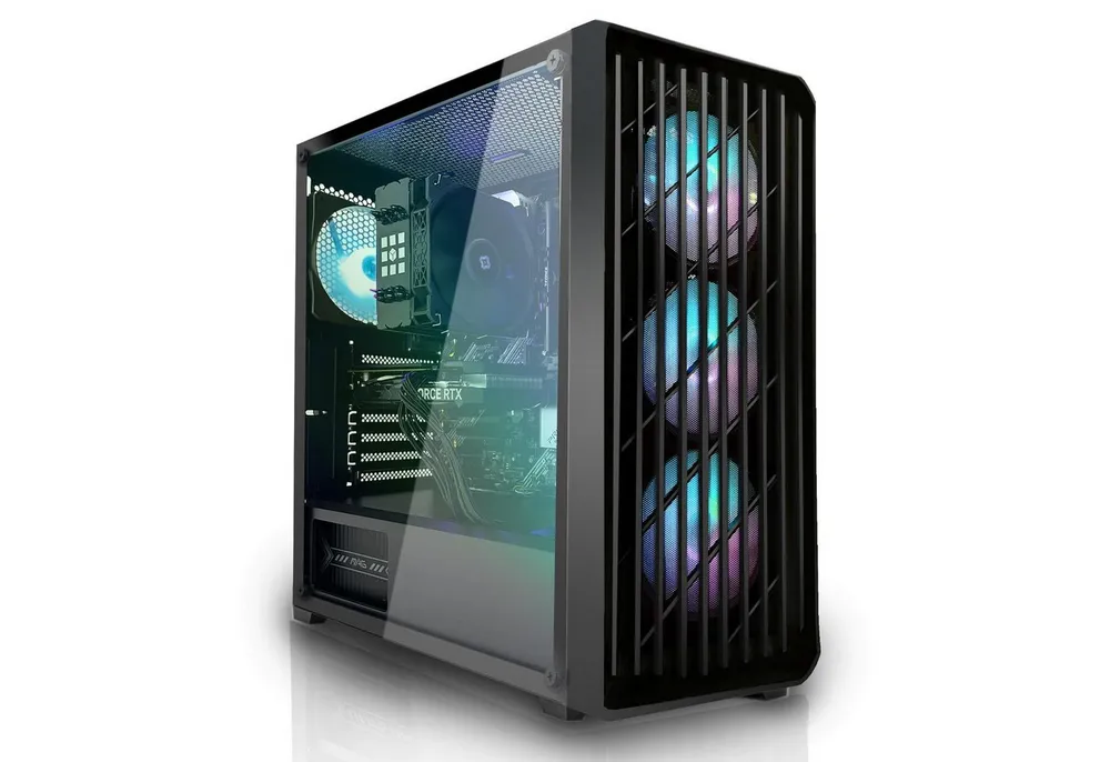 SYSTEMTREFF AMD Ryzen 5 5500 mit Nvidia GeForce RTX 5060 8GB Gaming-PC (AMD 5500 5500, Nvidia GeForce RTX 5060, 16 GB RAM, 512 GB SSD, Luftkühlung)