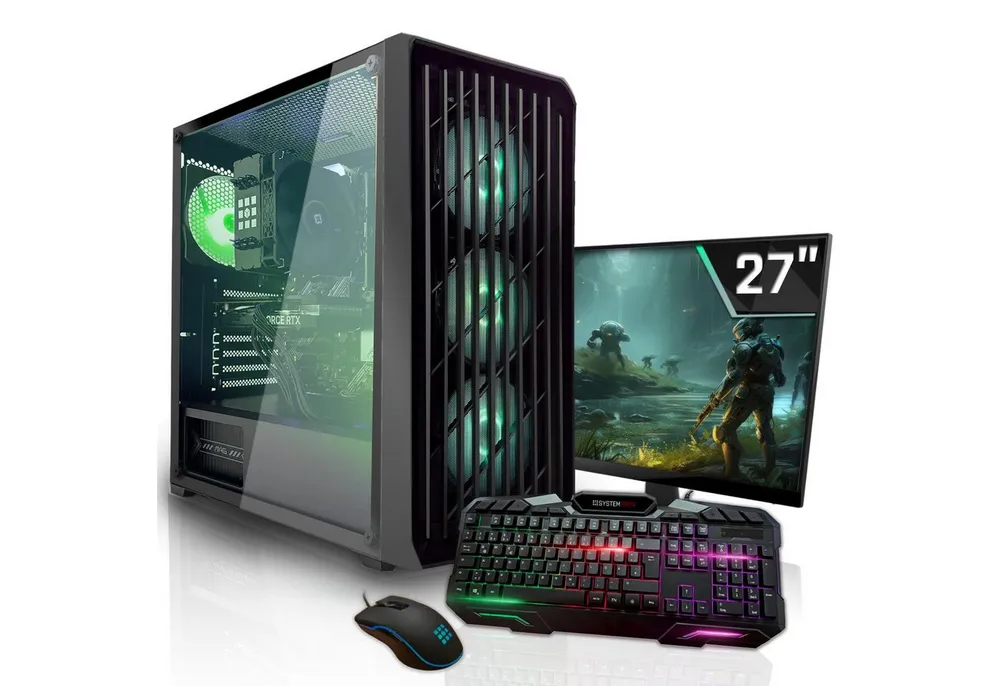 SYSTEMTREFF AMD Ryzen 5 5600 mit Nvidia GeForce RTX 5060 8GB Gaming-PC-Komplettsystem (27", AMD 5600 5600, Nvidia GeForce RTX 5060, 16 GB RAM, 512 GB SSD)