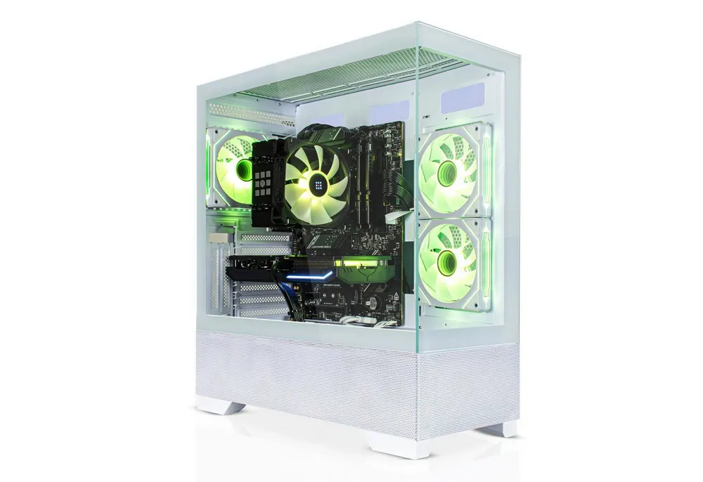 SYSTEMTREFF AMD Ryzen 7 5700X mit Nvidia GeForce RTX 5070 12GB Gaming-PC (AMD 5700X 5700X, Nvidia GeForce RTX 5070, 32 GB RAM, 1000 GB SSD, Luftkühlung)