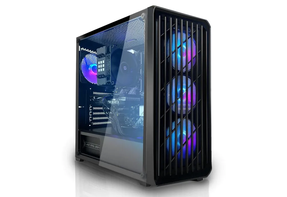 SYSTEMTREFF Basic Gaming-PC (AMD 5600GT 5600GT, RX Vega 7, 32 GB RAM, 1000 GB SSD, Luftkühlung)