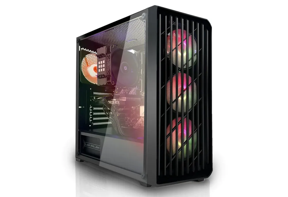 SYSTEMTREFF Basic Gaming-PC (AMD 5655G 5655G, RX Vega 7, 8 GB RAM, Luftkühlung)