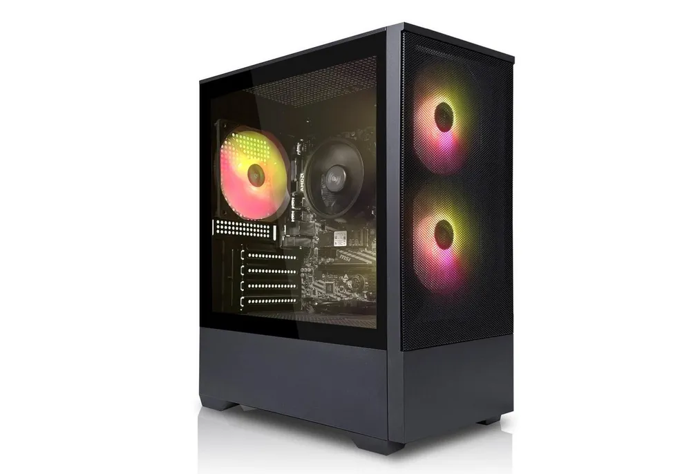 SYSTEMTREFF Basic Gaming-PC (AMD 5655G 5655G, RX Vega 7, 16 GB RAM, 512 GB SSD, Luftkühlung)