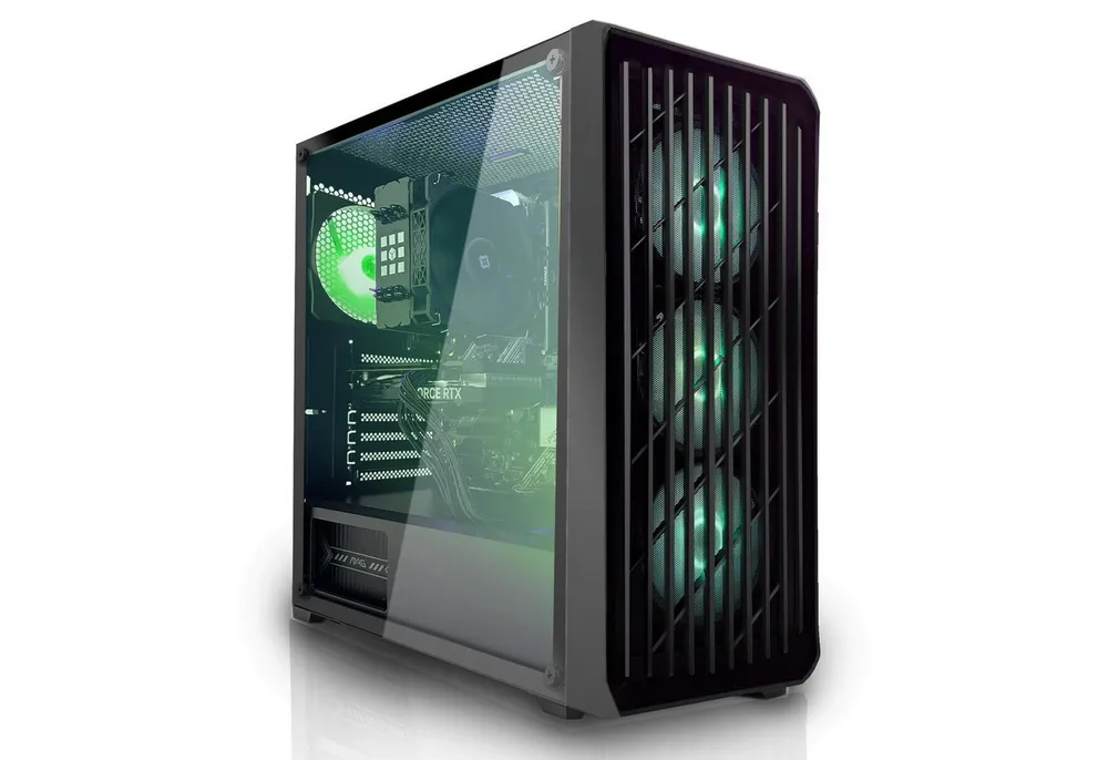 SYSTEMTREFF Basic Gaming-PC (AMD 8700G 8700G, Radeon 780M, 32 GB RAM, 1000 GB SSD, Luftkühlung)