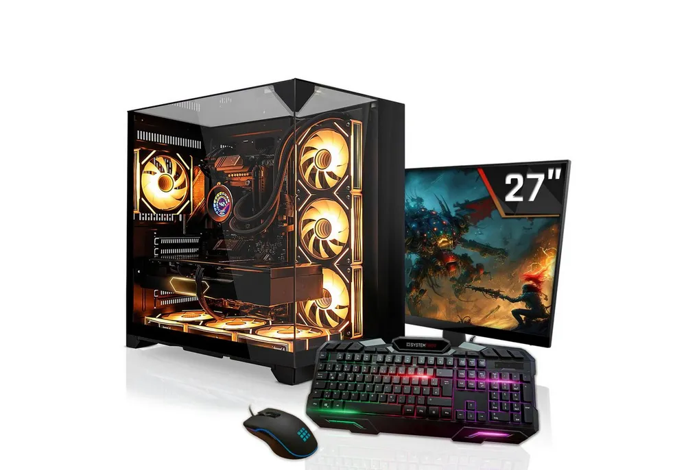 SYSTEMTREFF Intel Core i7-14700F mit Nvidia GeForce RTX 5060 8GB Gaming-PC-Komplettsystem (27", Intel 14700F 14700F, Nvidia GeForce RTX 5060, 32 GB RAM, 1000 GB SSD)