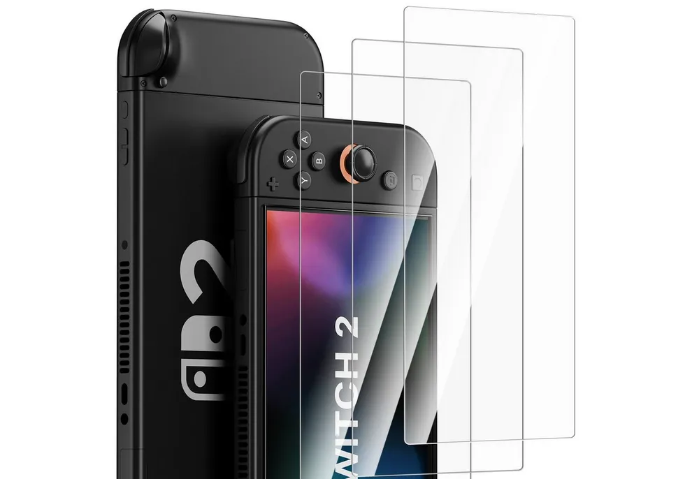 Sytifro Schutzfolie Panzerglas Kompatibel mit Nintendo Switch 2 Modell 2025, 7,9 Zoll, (3 Schutzglas, 9H Härte Panzerfolie), HD Displayschutz, Ultra-klar, Anti-Fingerprint.