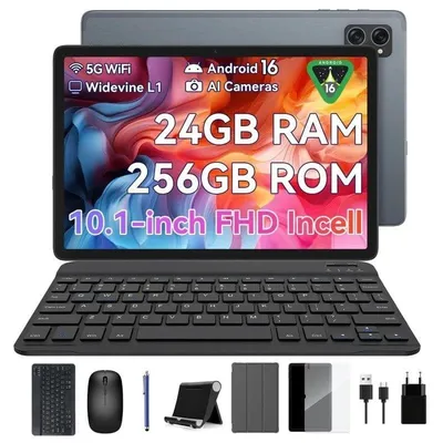 Tablet TABWEE T20 WiFi 10,1" 8GB 256GB Grau mit Tastatur und Stylus Pen
