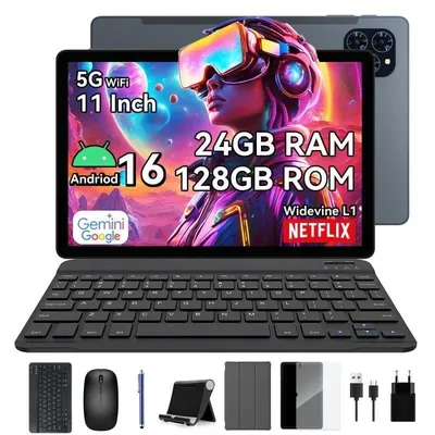 Tablet TABWEE T90 WiFi 11" 8GB 128GB Grau mit Tastatur und Stylus Pen