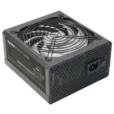 Tacens RADIX ECO X 750 ATX-Netzteil, 750 W, 6 Jahre Garantie, 87 % SMD DC-DC AI-RPM FDB, Schwarz