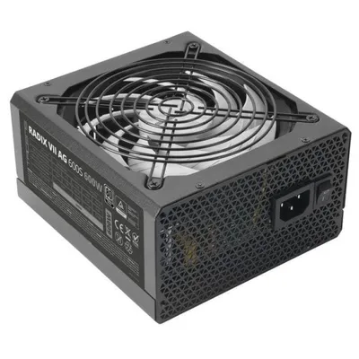 Tacens RADIX VII AG 600S ATX-Netzteil, 600 W, 10 Jahre Garantie, 80plus, Silber, 87 %, Schwarz