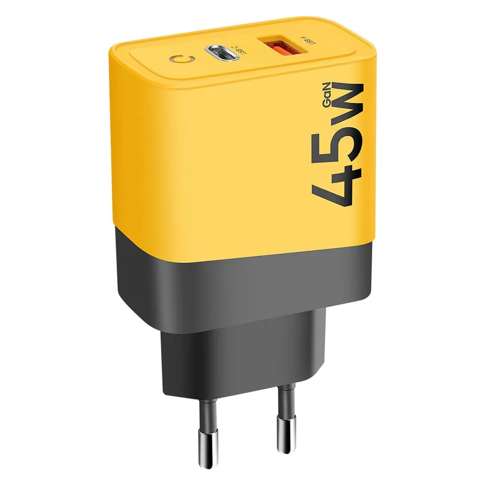 Tactical Microgrid GaN 45W Ladegerät Netzteil USB-C USB-A - Gelb