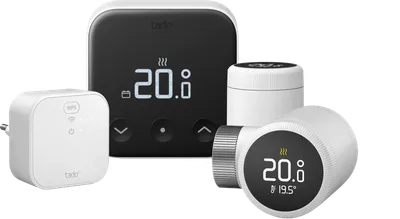 Tado Smart-Thermostat X Starterpaket + 2 Thermostatköpfe